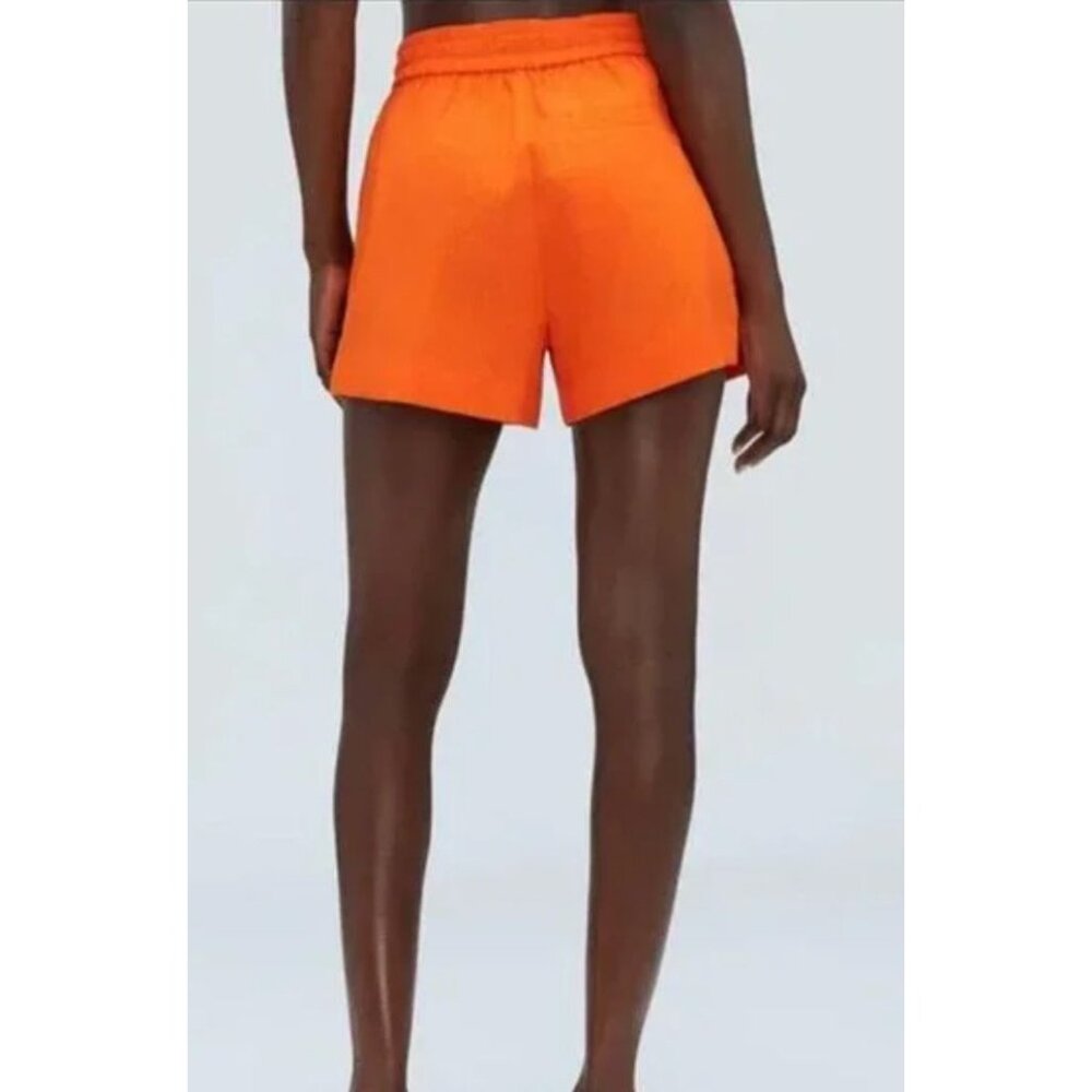 NWT Everlane Orange Seersucker Boxer Shorts-sz Small - Picture 2 of 10